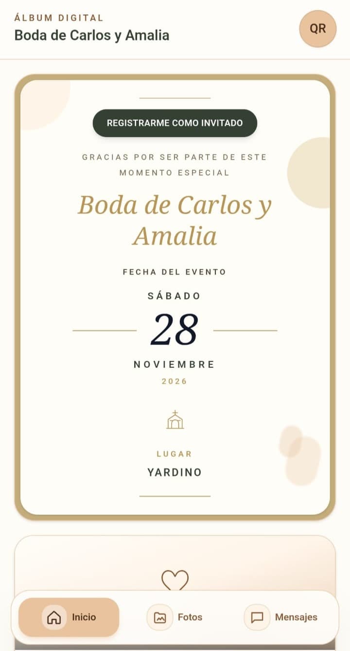 Diseño de álbum digital para eventos
